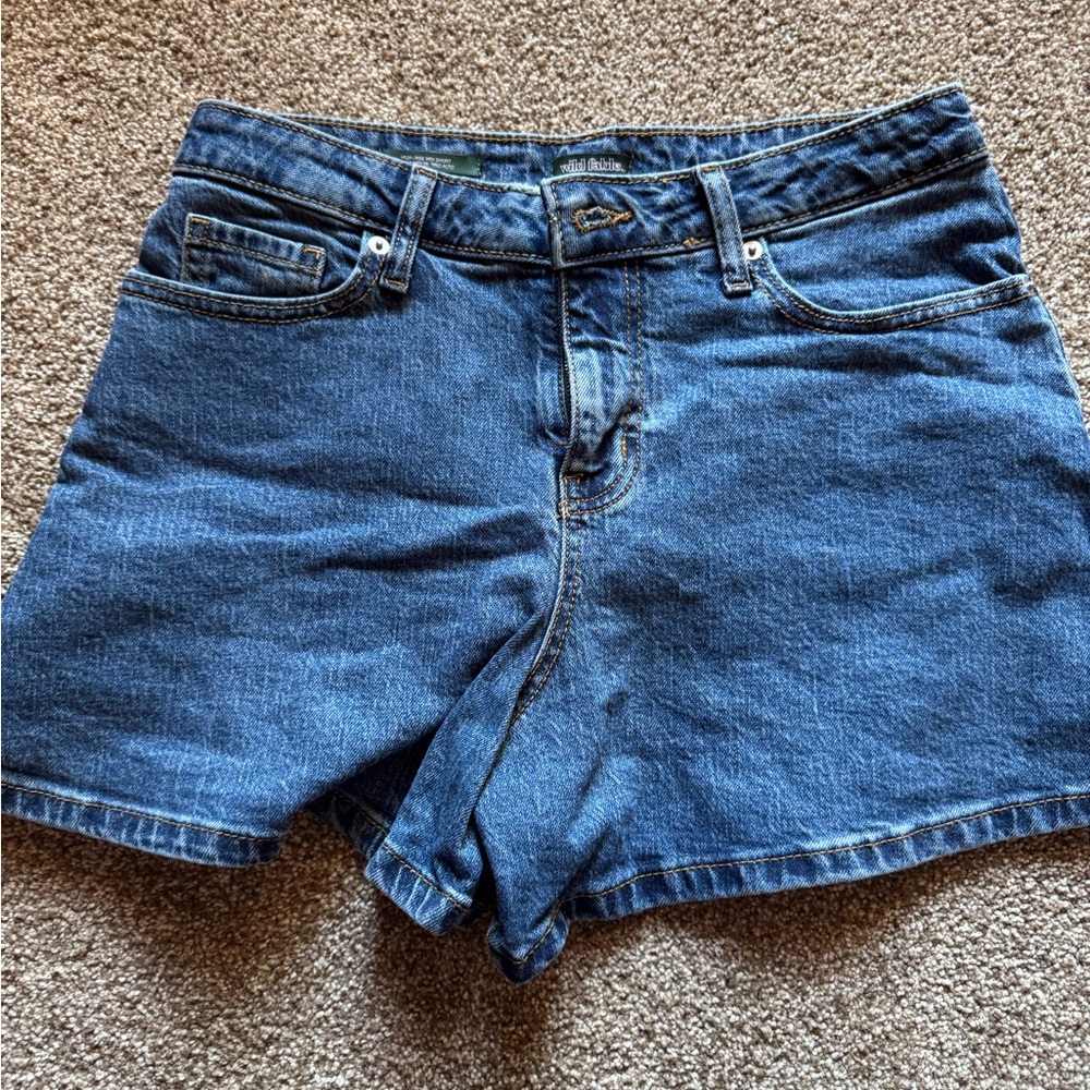 wild fable Dark Blue Denim High-Rise Jean Shorts